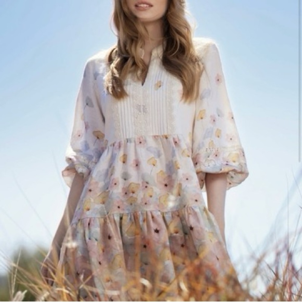 Sachin + Babi Moyer Floral Puff Sleeve Dress